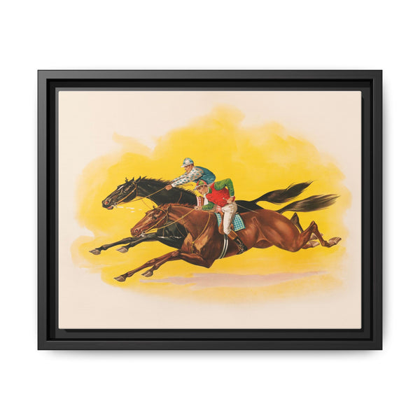Two Horses Being Ridden by Jockeys (1896): A Vintage Sporting Scene - NOMADEN ART GALLERY