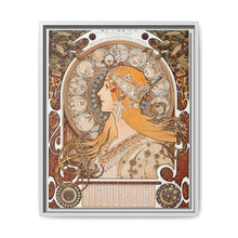 Alphonse Maria Mucha's Zodiaque or La Plume (ca. 1896–1897). Famous Art Nouveau artwork