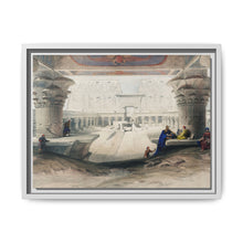 Ancient Egypt Art Print: Edfou Temple Portico View by David Roberts - Wall Art Canvas Print - NOMADEN ART GALLERY
