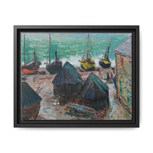 Boats on the Beach at Étretat (1885) by Claude Monet - NOMADEN ART GALLERY