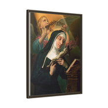 Female Saint Holding Crucifix with Crown of Thorns