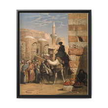 Egypt: a street with a man smoking and riding a camel. Chromolithograph after C. F. H. Werner, 1873. - NOMADEN ART GALLERY
