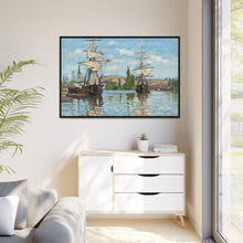 Ships Riding on the Seine at Rouen (1872–1873) by Claude Monet - NOMADEN ART GALLERY
