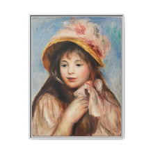 Girl with Pink Bonnet (Jeune fille au chapeau rose) (1894) by Pierre-Auguste Renoir - NOMADEN ART GALLERY