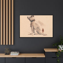 A Terrier, Sitting, Facing Left