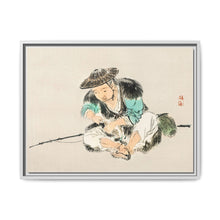 Man maintaining a fishing rod by Kōno Bairei (1844-1895) - NOMADEN ART GALLERY