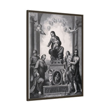 Saint Mary (the Blessed Virgin) with the Christ Child and Saint Antony of Padua, Saint Francis of Assisi, Saint Catherine of Alexandria, Saint John the Baptist and angels.
