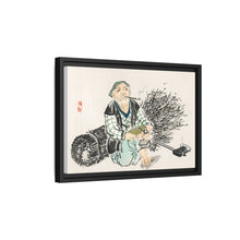 Smoking farmer with branches by Kōno Bairei (1844-1895)