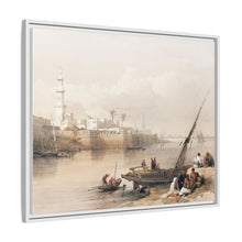 View on the Nile ferry to Gizeh illustration by David Roberts (1796–1864) - Decorative Wall Art