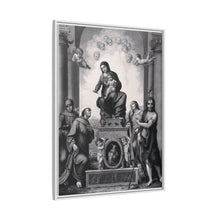 Saint Mary (the Blessed Virgin) with the Christ Child and Saint Antony of Padua, Saint Francis of Assisi, Saint Catherine of Alexandria, Saint John the Baptist and angels.