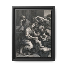 Saint Mary (the Blessed Virgin) and Saint Joseph with the Christ Child, Saint John the Baptist and Saint Elizabeth. Engraving by J. Frey - NOMADEN ART GALLERY