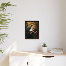 Female Saint Holding Crucifix with Crown of Thorns