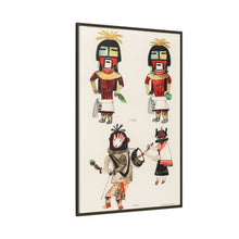 Hopi Katcinas - Piokot Turkwinu Turkwinu Mana (1895) drawn by the native people from the book of Jesse Walter Fewkes (1850–1930) - NOMADEN ART GALLERY