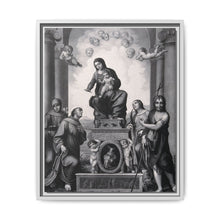 Saint Mary (the Blessed Virgin) with the Christ Child and Saint Antony of Padua, Saint Francis of Assisi, Saint Catherine of Alexandria, Saint John the Baptist and angels. - NOMADEN ART GALLERY