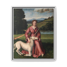 A virgin and a unicorn; representing chastity - NOMADEN ART GALLERY