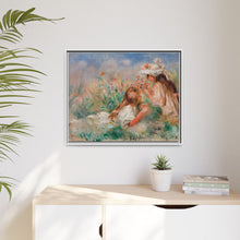 Mädchen im Gras arrangieren einen Blumenstrauß (Fillette couchée sur l'herbe et jeune fille arrangant un Bouquet) (1890) von Pierre-Auguste Renoir.