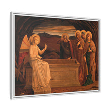 The women at the grave of Christ: anangel tells them that he is risen. Colour lithograph by M. and N. Hanhart after J.E. Goodall after Fra Angelico.