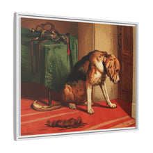 Suspense (1877) by sir Edwin Landseer, a Victorian bloodhound mastiff waiting. - NOMADEN ART GALLERY