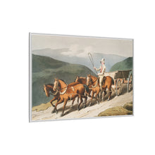 Illustration of the east riding or wolds waggon from The Costume of Yorkshire (1814) by George Walker