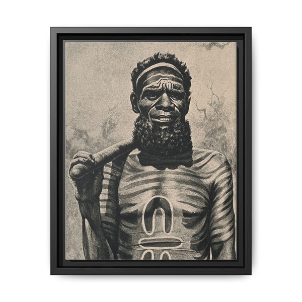 A shaman or medicine man with extensive body painting, Worgaia, Central Australia - NOMADEN ART GALLERY