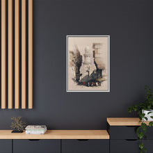 Cairo Street Scene: Vintage Egyptian Wall Art by David Roberts - Art Print Framed