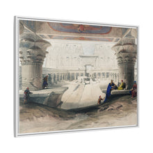Ancient Egypt Art Print: Edfou Temple Portico View by David Roberts - Wall Art Canvas Print
