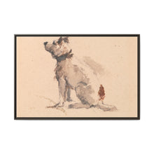 A Terrier, Sitting, Facing Left - NOMADEN ART GALLERY