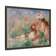 Mädchen im Gras arrangieren einen Blumenstrauß (Fillette couchée sur l'herbe et jeune fille arrangant un Bouquet) (1890) von Pierre-Auguste Renoir.