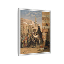 Egypt: a street with a man smoking and riding a camel. Chromolithograph after C. F. H. Werner, 1873.