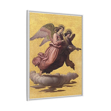 Two angels floating (1865) tempera art by Johann von Schraudolph