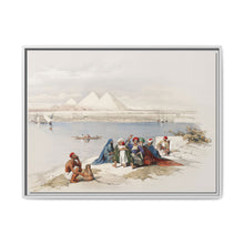 Pyramids of Gezeeh (Giza) from the Nile illustration by David Roberts (1796–1864) - NOMADEN ART GALLERY