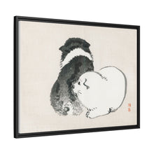 Black and white puppies by Kōno Bairei (1844-1895).