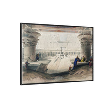 Ancient Egypt Art Print: Edfou Temple Portico View by David Roberts - Wall Art Canvas Print