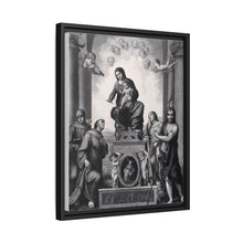 Saint Mary (the Blessed Virgin) with the Christ Child and Saint Antony of Padua, Saint Francis of Assisi, Saint Catherine of Alexandria, Saint John the Baptist and angels.