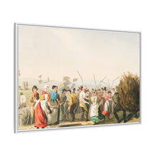 Illustration of rape threshing from The Costume of Yorkshire (1814) by George Walker