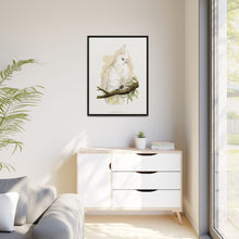 Goffin's Cockatoo (Cacatua goffiniana) colored wood-engraved plate by Alexander Francis Lydon.