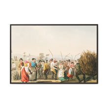Illustration of rape threshing from The Costume of Yorkshire (1814) by George Walker - NOMADEN ART GALLERY