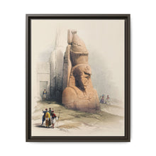 Entrance of the temple at Luxor showing one of two colossal stature of Rameses II illustration by David Roberts (1796–1864) - NOMADEN ART GALLERY