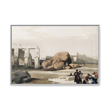 Fragment of the Great Colossi at the Memnonium Thebes illustration by David Roberts (1796–1864) - NOMADEN ART GALLERY
