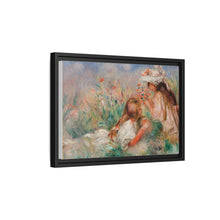 Mädchen im Gras arrangieren einen Blumenstrauß (Fillette couchée sur l'herbe et jeune fille arrangant un Bouquet) (1890) von Pierre-Auguste Renoir.