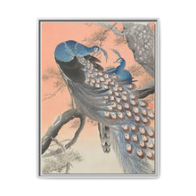 Two peacocks on tree branch (1900 - 1930) by Ohara Koson