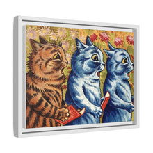 Three cats singing. Gouache by Louis Wain, 1925/1939