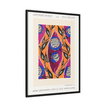 Flower pochoir pattern in Art Nouveau oriental style