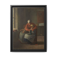 The Knitting Lesson (c. 1860) by Jean François Millet - NOMADEN ART GALLERY