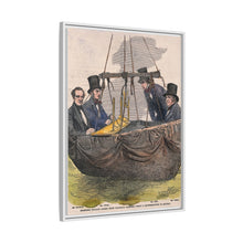 Four men in the basket of a balloon by Mayall.