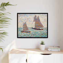Two Sailboats at Grandcamp (Deux voiliers Ã Grandcamp) (ca. 1885) by Georges Seurat