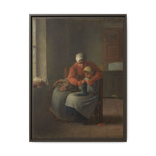 The Knitting Lesson (c. 1860) by Jean François Millet - NOMADEN ART GALLERY