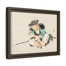 Man maintaining a fishing rod by Kōno Bairei (1844-1895)