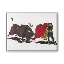 Matador and bull, aesthetic woodcut - NOMADEN ART GALLERY
