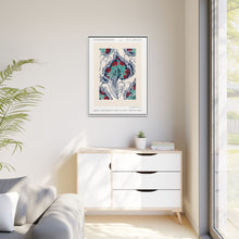 Botanical pochoir pattern in Art Nouveau oriental style